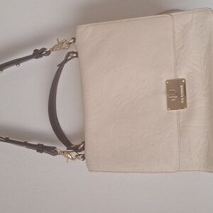 Brahmin Ivory Embossed Clutch